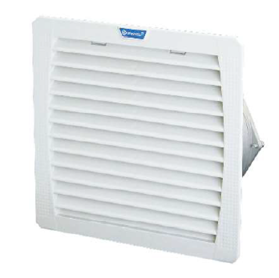 Picture of Ventilador c/grelha e filtro 256/231m³/h 230Vac 252x252x114